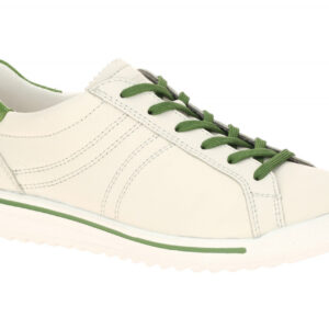 Legero 2-000452 ALIA Damen Schn?r-Halbschuhe creme-wei? mit gr?ner Sohle