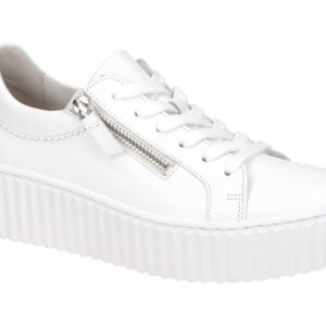 Gabor 73.200.21 Halbschuhe Sneaker wei? Echtleder Gummisohle Plateau 3cm