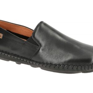 Pikolinos 09Z-5511 JEREZ Herren Slipper Schwarz Echtleder Gummi Segmentsohle