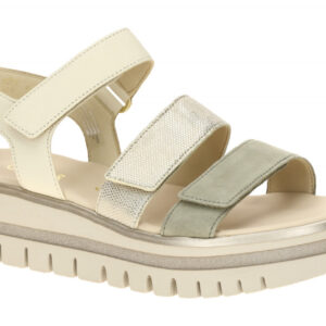 Gabor 84.620.69 Damen Sandalette Beige Schilf-Kombi Best Fitting