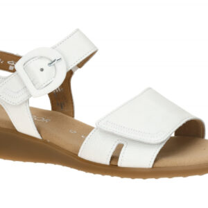 Gabor 82.802.50 Damen Sandalette Echtleder wei?, Keilabsatz 2cm