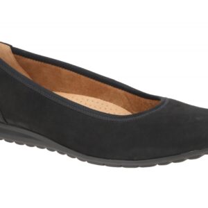 Gabor 72.620.47 Damen Ballerinas Schwarz - schwarz Echtleder Keilabsatz