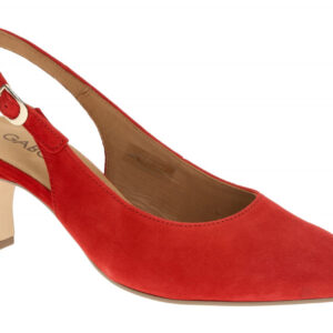 Gabor 81.590 Rot Fire Sling Pumps Echtleder Trichterabsatz 5,5cm