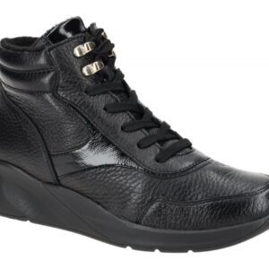 Waldl?ufer Damen Stiefeletten 715801 Schwarz Bequeme Keilabsatz Luftpolster S...