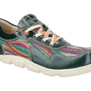 Eject 21320.001 FLIGHT Damen Halbschuhe Gr?n Multi Streifenmuster Echtleder