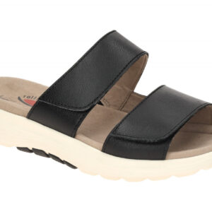 Gabor 86.811.57 ROLLINGSOFT - 2 STRAP Damen Pantoletten Schwarz Bequeme Keils...