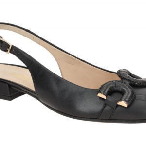 Gabor 62.243.57 RHODOS Damenschuhe Sling Pumps Schwarz Gold Absatz 2cm