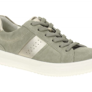 Gabor 83.360.14 Damen Sneaker grau-gr?n mit wei?er Sohle - Wechselfu?bett & F...