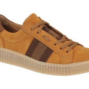 Gabor 53.336 Gelb Rauhleder Schn?r-Halbschuhe Bequeme Damenschuhe