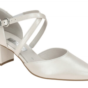 Gabor 81.343.60 Riemchen Pumps - Wei? (Off-White) - Echtleder - Mittlerer Absatz