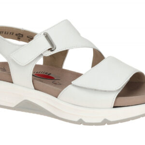 Gabor 86.885.50 ROLLINGSOFT Damen Sandale wei? Keilabsatz Klettverschluss