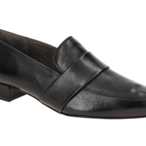 Paul Green 1091-00 Schwarz Echtleder Slipper Halbschuhe Loafer Blockabsatz 2cm