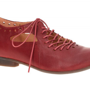 Think 3-000565-5030 GUAD Damen Halbschuhe rot - Echtleder, Blockabsatz