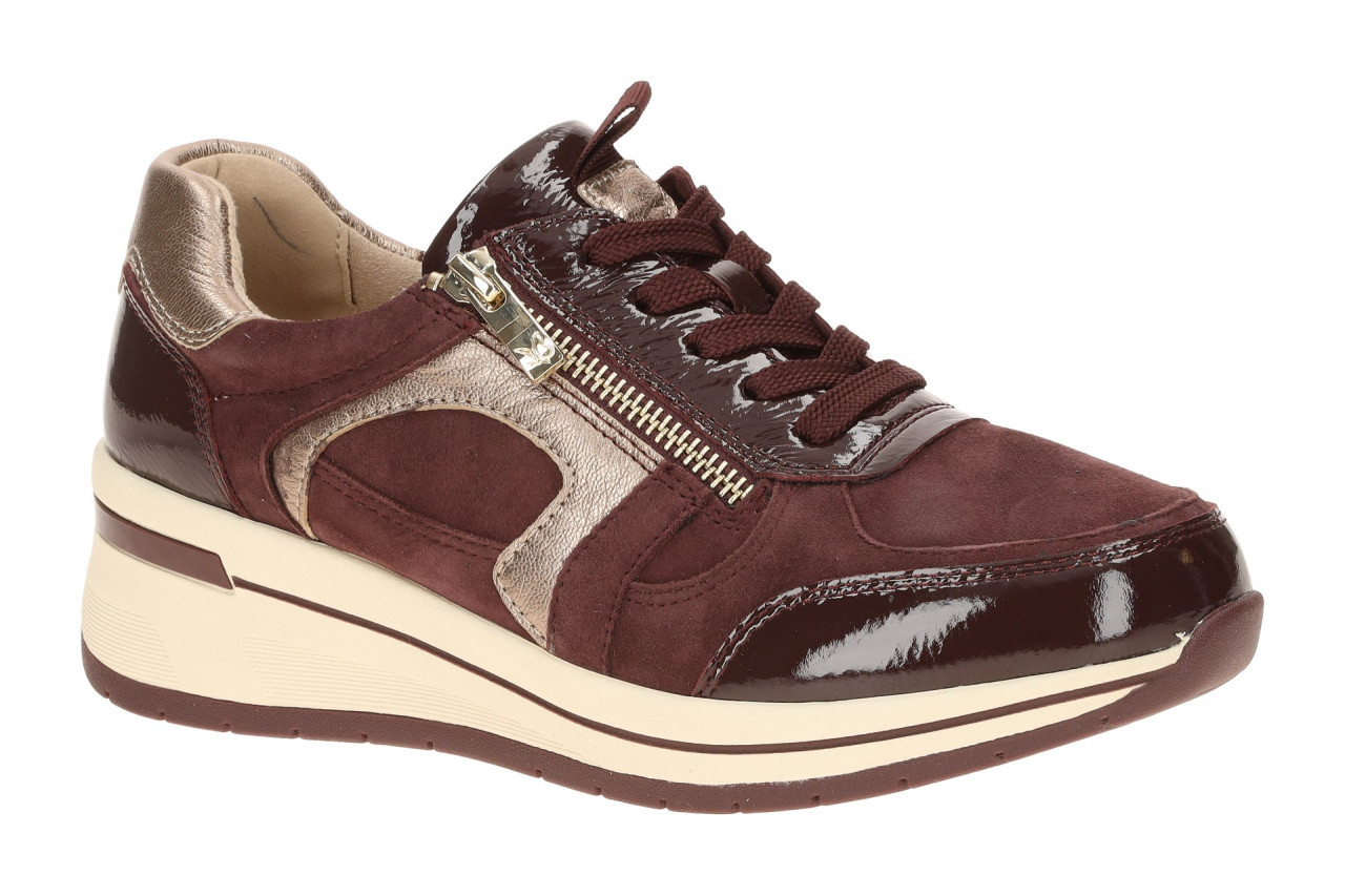 CAPRICE 23300 Damen Schn?r-Halbschuhe Bordeaux Keil-Sneaker Bequem Gummisohle 1 CAPRICE 23300 Damen Schn?r-Halbschuhe Bordeaux Keil-Sneaker Bequem Gummisohle