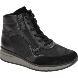 Gabor Damen Stiefeletten 56.708.67 Schwarz anthr Bequeme Komfort Mid Sneaker