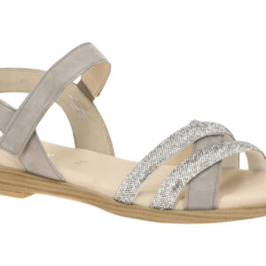 Gabor 85.501 Damen Sandalette Riemchen grau puder Blockabsatz