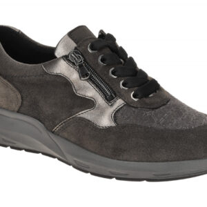 Waldl?ufer 831M01 M-TONIA Damen Slipper Grau Carbon/Schiefer Bequeme Halbschuhe