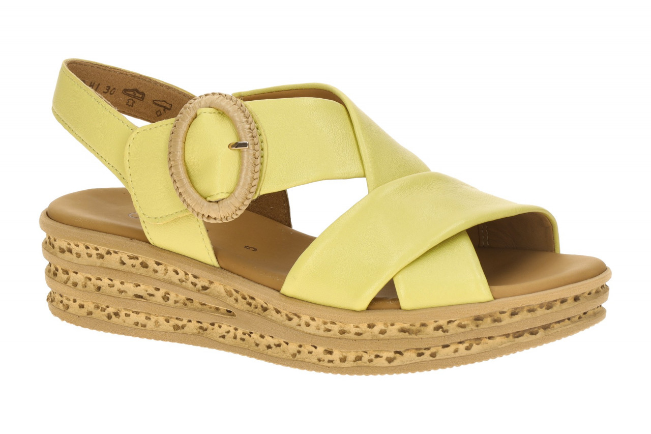 Gabor 84.556 Damen Gelb Sandalette Keilabsatz Klettverschluss - Best Fitting 1 Gabor 84.556 Damen Gelb Sandalette Keilabsatz Klettverschluss - Best Fitting