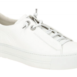 Paul Green Sneaker 5417-04 white/silver, Glitzer Senkel?sen, Echtleder, Plate...