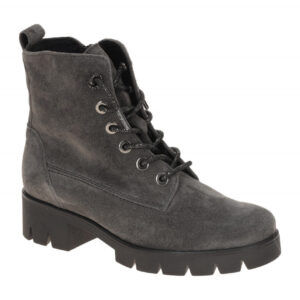 Gabor 71.711.39 Damen Stiefeletten dark-grey Velourleder Komfort Fu?bett