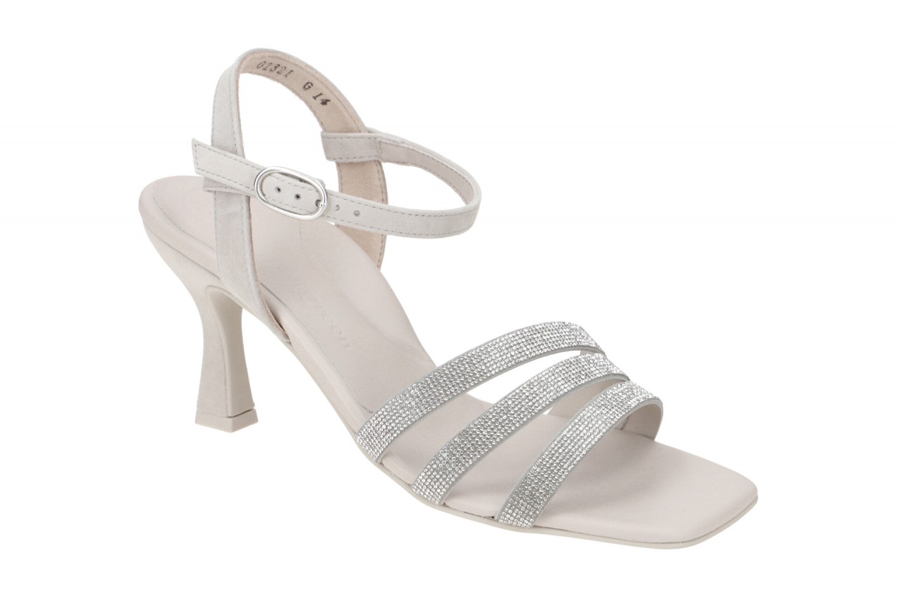 Paul Green Damen Sandalette 6058-00x stone grau mit glitzernden Schmucksteinchen 1 Paul Green Damen Sandalette 6058-00x stone grau mit glitzernden Schmucksteinchen