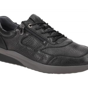 Waldl?ufer 654006 K-FABIAN Herren Sneakers Schwarz Glattleder bequeme Halbschuhe