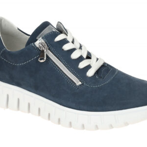 Waldl?ufer 916001 H-BIRDY Damen Halbschuhe blau/wei? Nubuck bequem & flexibel