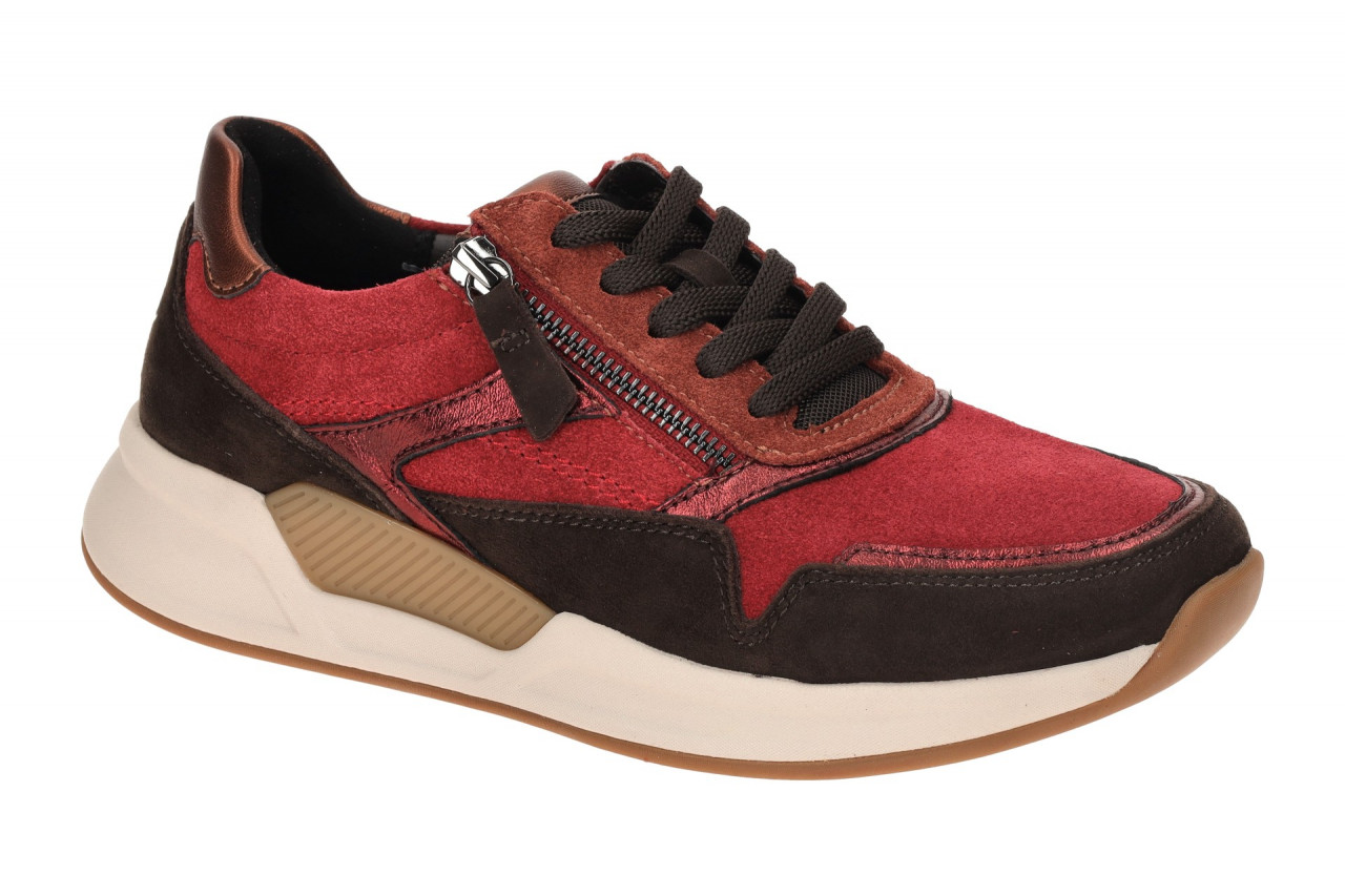 Gabor 76.957.42 ROLLINGSOFT Damenschuhe Sneaker dunkelrot Echtleder-Fu?bett 1 Gabor 76.957.42 ROLLINGSOFT Damenschuhe Sneaker dunkelrot Echtleder-Fu?bett