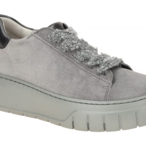Gabor 73.222 - Bequeme Plateau Sneaker in Grau steel/Antiksilber mit Wechself...
