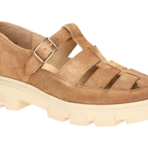 Paul Green Damen Slipper 1204-039 Braun Dakar Plateau R?mer-Stil Echtleder Su...