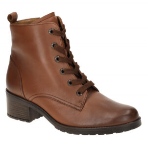 Gabor 72.816 - Damen Stiefeletten Braun Sattel, Echtleder, Blockabsatz 4cm