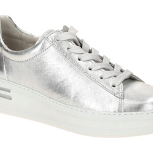 Gabor 86.395.10 Damen Halbschuhe Silber Echtleder Comfort Sneaker