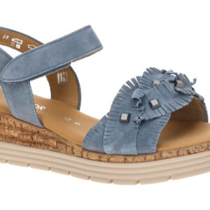 Gabor Damen Sandalette 82.704.26 in Blau Heaven mit Keilabsatz