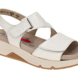 Gabor 86.885.80 ROLLINGSOFT Damen Sandale wei? silber beige Klettverschluss