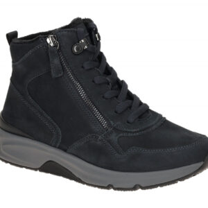 Gabor 76.888.46 Damen Stiefeletten Nightblue, bequeme Rollingsot mit Schn?rung