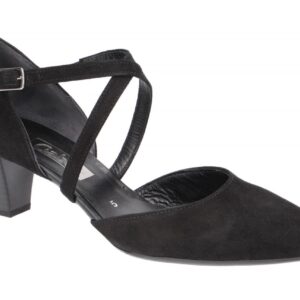 Gabor 01.363.17 Damenschuhe Riemchen Pumps schwarz Echtleder Trichterabsatz