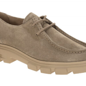 Paul Green 1183-020 Damenschuhe Plateau Halbschuhe Grau Antelope Super Soft F...