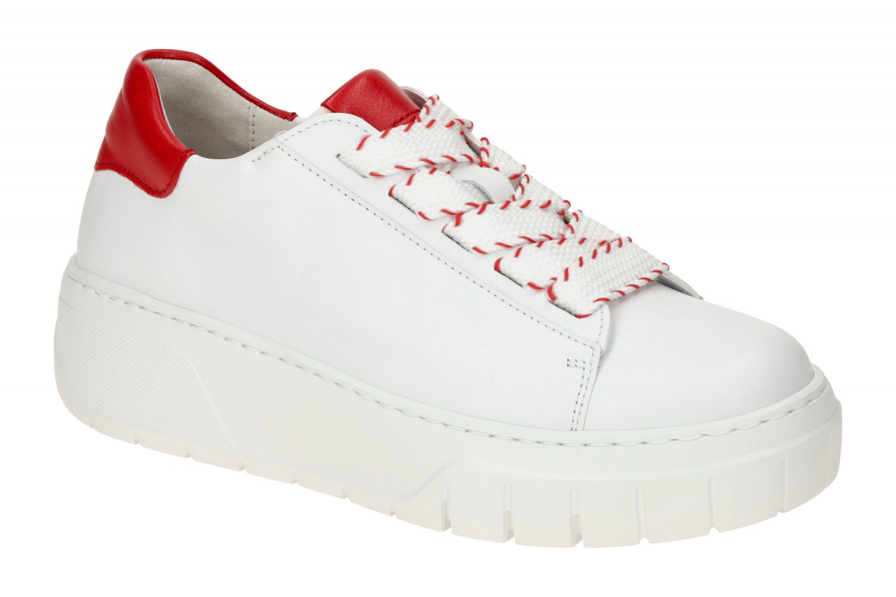Gabor 63.222 Damen Plateau Sneaker Wei?/Flame Bequeme Schn?r-Halbschuhe 1 Gabor 63.222 Damen Plateau Sneaker Wei?/Flame Bequeme Schn?r-Halbschuhe
