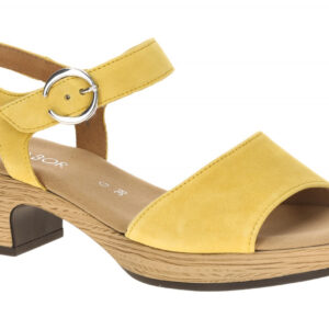 Gabor Damen Sandalette 82.071.32 Gelb Dark-Sole Plateau Sandalen