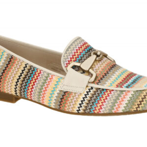 Gabor 85.214 Slipper Halbschuhe beige buntes Muster Mehrfarbig