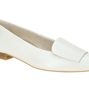 Paul Green Damen Ballerinas 3792-150 Wei? Ivory Glattleder Blockabsatz