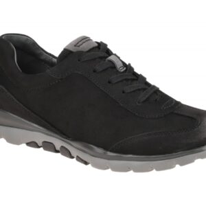 Gabor 06.965.47 ROLLINGSOFT Damen-Sneaker Schwarz Echtleder Fu?bett Wechselfu...