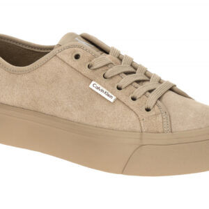Calvin Klein YW02000 PFA VULC FLATF LACE UP - WOMEN Beige Silver Mink Halbschuhe
