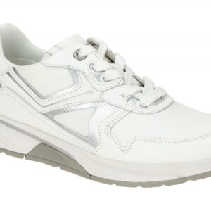 Gabor 66.875.50 ROLLINGSOFT Damen-Sneaker Wei?/Silber mit extra leichter Lauf...