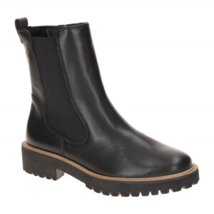 Paul Green Damen Stiefeletten 8270-02 Schwarz Warmfutter Blockabsatz