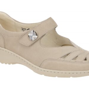 Waldl?ufer 607309 KYA Damen Ballerina beige corda Echtleder PU Keilabsatz
