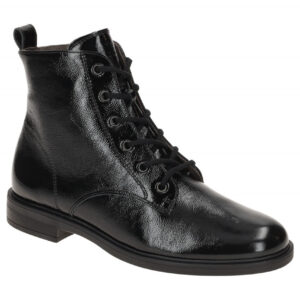 Paul Green Damen Stiefeletten 8066-02 PG 8066 Schwarz Gl?nzend Echtleder Bloc...