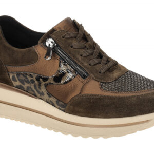 Waldl?ufer 669K01 K-LUANA Damenschuhe Schn?r-Halbschuhe braun Leo-Muster