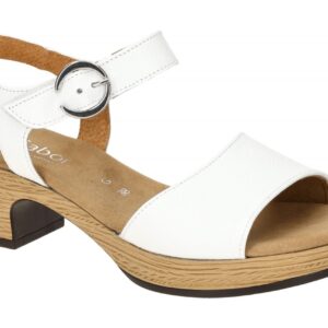 Gabor Damen Sandalette 82.071.50 Wei? Riemchen Plateau-Sandalette