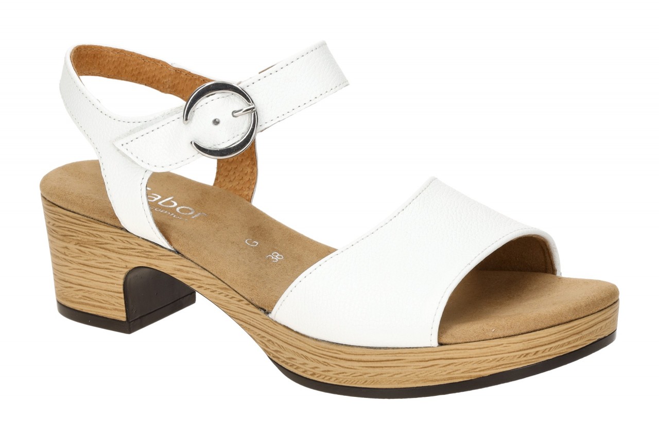 Gabor Damen Sandalette 82.071.50 Wei? Riemchen Plateau-Sandalette 1 Gabor Damen Sandalette 82.071.50 Wei? Riemchen Plateau-Sandalette